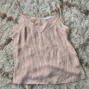 Delicate Pink Lace Top Tank